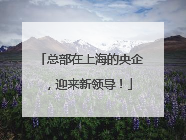总部在上海的央企，迎来新领导！